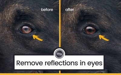 How to remove reflections from eyes